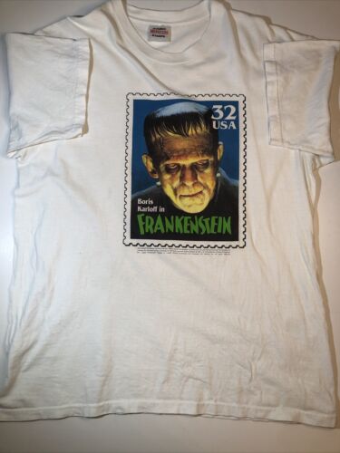 Vintage 1997 Frankenstein USPS Stamp Karloff 90s T