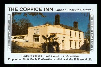 Matchbox Label The Coppice Inn Lanner Redruth Cornwall MP1510