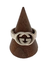 GUCCI GG Interlocking Ring SV925 Size 17 SLV Men s(2)