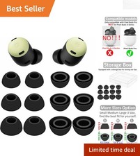 6 Pairs of Flexible Silicone Ear Tips Compatible with Google Pixel Buds Pro