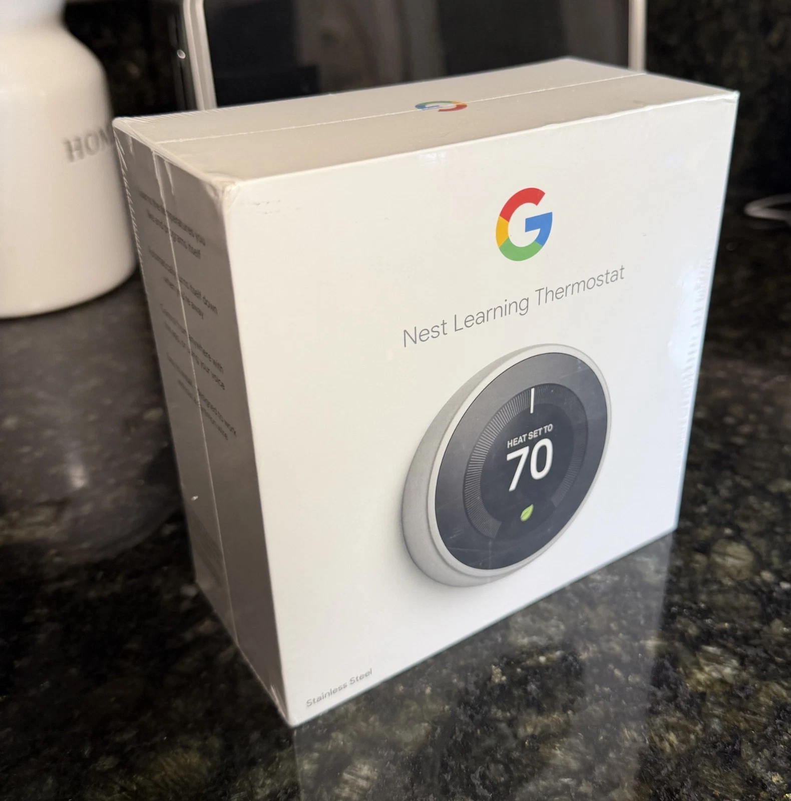 Google Nest 3rd Gen T3007ES Learning Thermostat w/Stainless Steel Trim Ring New
Opens in a new windo