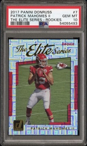 2017 Panini Donruss Elite Series Patrick Mahomes II Rookie PSA GEM MINT 10