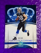 Christian McCaffrey 2017 Panini Crown Royale RC #88 Platinum /49 Rare Nice