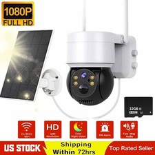 1080P Solar Security Camera Wireless Outdoor WiFi PTZ Auto Tracking Surveillance