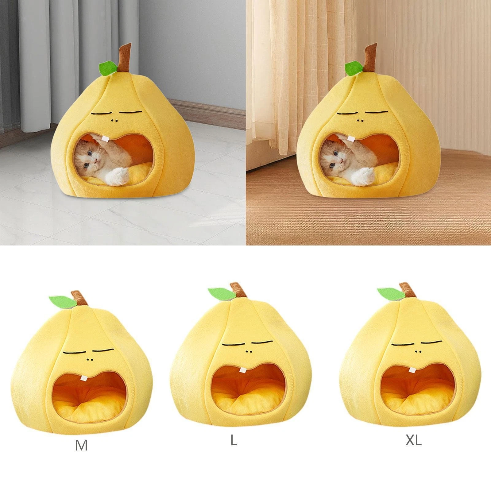 Semi Closed Cat Nest Dog Tent House Washable Hideout Supplies Tent Dog Cat Bed