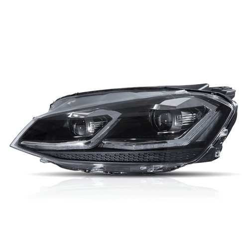 a Pair LED Sequential Headlights For VW Golf MK7.5 2018-2021 Fit Halogen Model - Picture 3 of 17