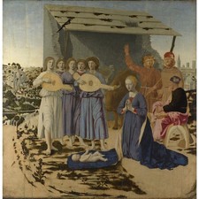 Piero della Francesca - The Nativity - 30x40 Inch Rolled Canvas Wall Art Print
