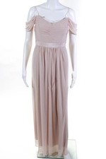 Adrianna Papell Womens Blush Drape Gown Size 2