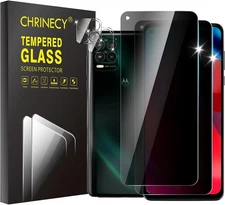 [4 Pack] 2 Pack Privacy Screen Protector for Motorola Moto G Stylus 5G (2021) wi