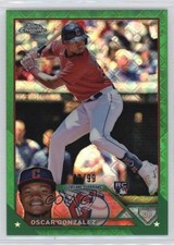2023 Topps Chrome Logofractor Edition Green Refractor 42/99 Oscar Gonzalez v9t