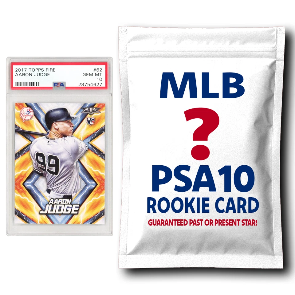 HOFSM.COM HALL OF FAME SPORTS MEMORABILIA MLB PSA 10 Graded Rookie Card Mystery Pack