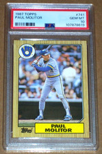 1987 Paul Molitor #741 Topps PSA 10 Milwaukee Brewers