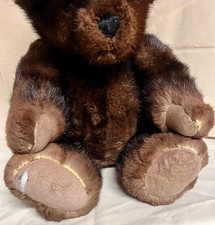 Real FUR 16 " JOINTED TEDDY BEAR   Artist Handmade Rare, Made Of Real Mink Fur