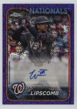 2024 Topps Chrome Update Purple Speckle Refractor 75/299 Trey Lipscomb Auto 0ou7