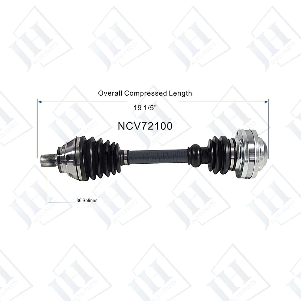 OE Front Pair Left Right CV Axle Shaft Set For 09-17 Volkswagen CC Jetta Eos FWD — 第 2/4 张图片
