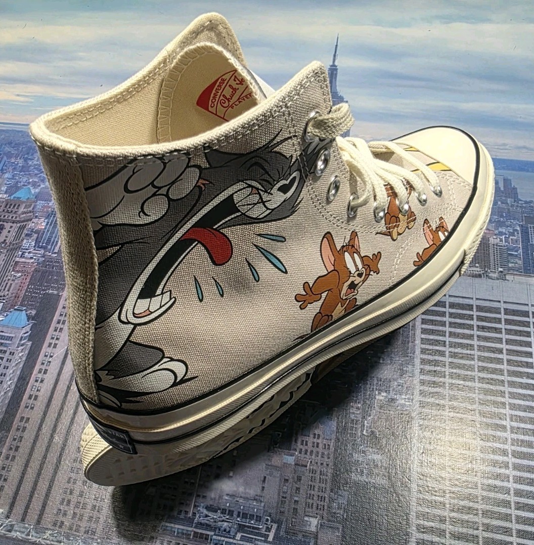 Converse x Tom & Jerry Chuck 70 High Top Grey/Egret-Black Mens