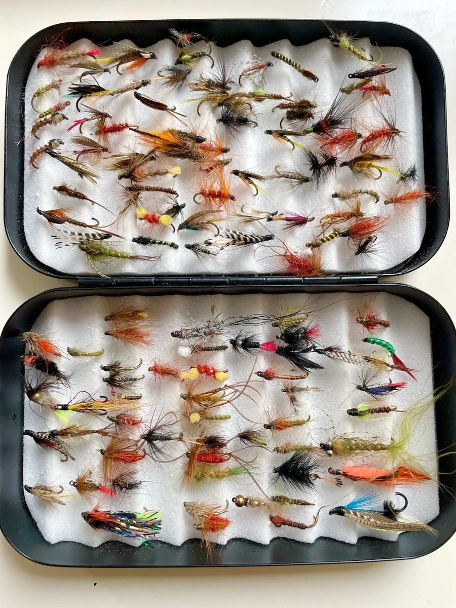 Boîte Vintage Richard Wheatley Swing Leaf Fly - Mouches Truites - Pêche à La Mouche