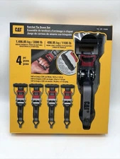 Cat Ratcheting Tie Down 4 Piece Strap Set, Ratchet Straps- NEW OEM