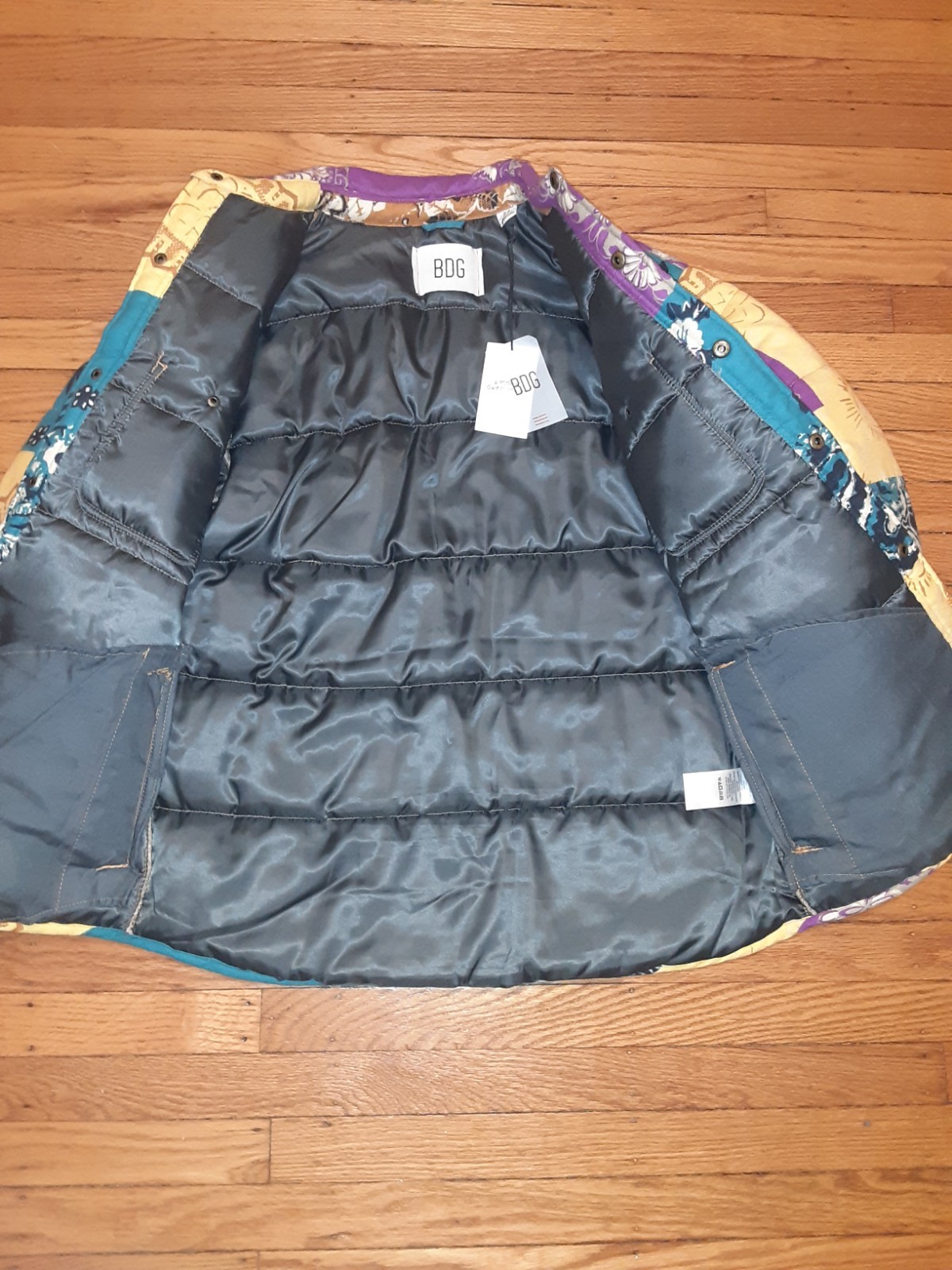 Patchwork Jacket Men BDG Size S Excellent Conditi… - image 3