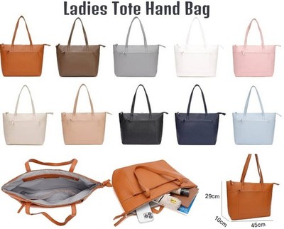 Damentasche Schultertasche Riemen einfache Handtasche groß Kunstledertasche UK