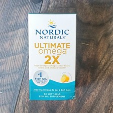 Nordic Naturals Ultimate Omega 2X 2150mg Omega-3 Lemon 60 Softgels Non-GMO