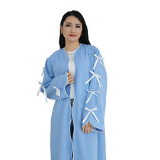 Open Abaya Cardigan Women Muslim Long Maxi Dress Turkey Kimono Islamic Kaftan