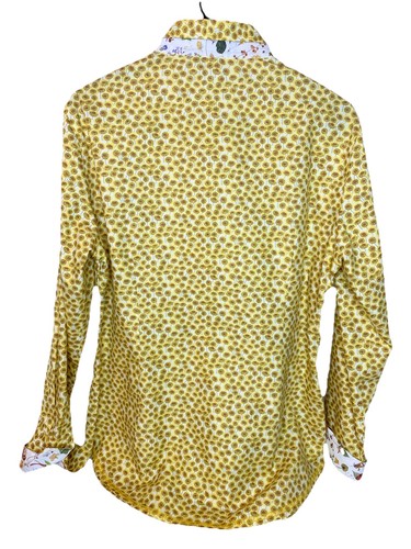 Georg Roth Los Angeles Floral Blouse Shirt Large Collar Turn Cuff - Picture 6 of 12