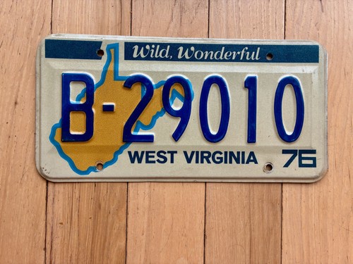 1976 West Virginia License Plate