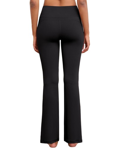 Flare Yoga Pants with Pockets for Women Wide Leg Tummy Control Flared Workout... - Picture 2 of 7