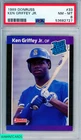 1989 DONRUSS KEN GRIFFEY JR #33 ROOKIE HOF SEATTLE MARINERS RC PSA 8 NM-MT
