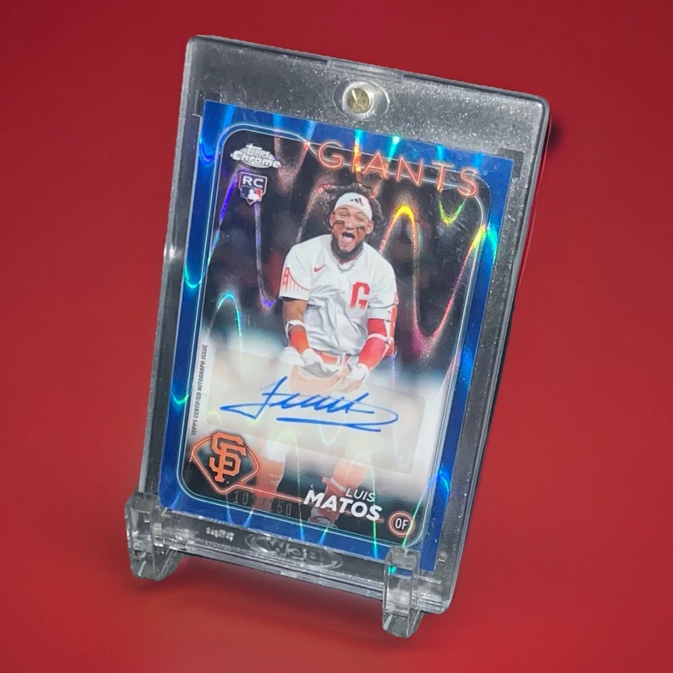 2024 Topps Chrome Update-Luis Matos AUTO-Blue RayWave Refractor #/150 RC-🧲 Case - Image 2 of 4