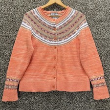 VTG Tiara International Nordic Fair Isle Cardigan Sweater Women's Petite XL