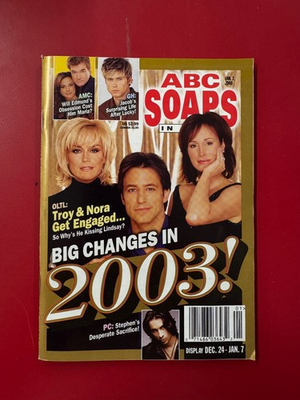 #ad #ad ABC Soaps In Depth Magazine Jan 7 2003 Troy Nora Engagement AMC GH OLTL $9.99