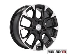 Fiat 500 Abarth Style R16 4x 98 Alloy Wheels Satin Black 6.5J ET35 4x 16 Rims