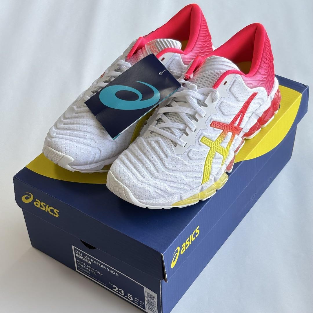 ASICS WOMEN GEL-QUANTUM 360 5 1022A149 WHITE SOUR YUZU 23.5cm USW6