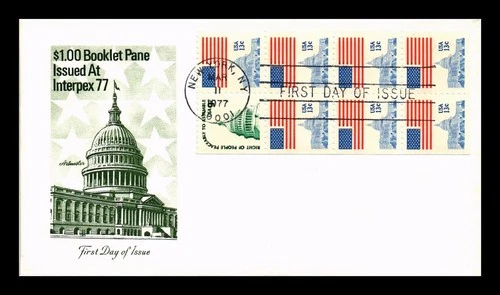 DR JIM STAMPS US COVER FLAG OVER CAPITOL $1 BOOKLET PANE FDC ARTMASTER