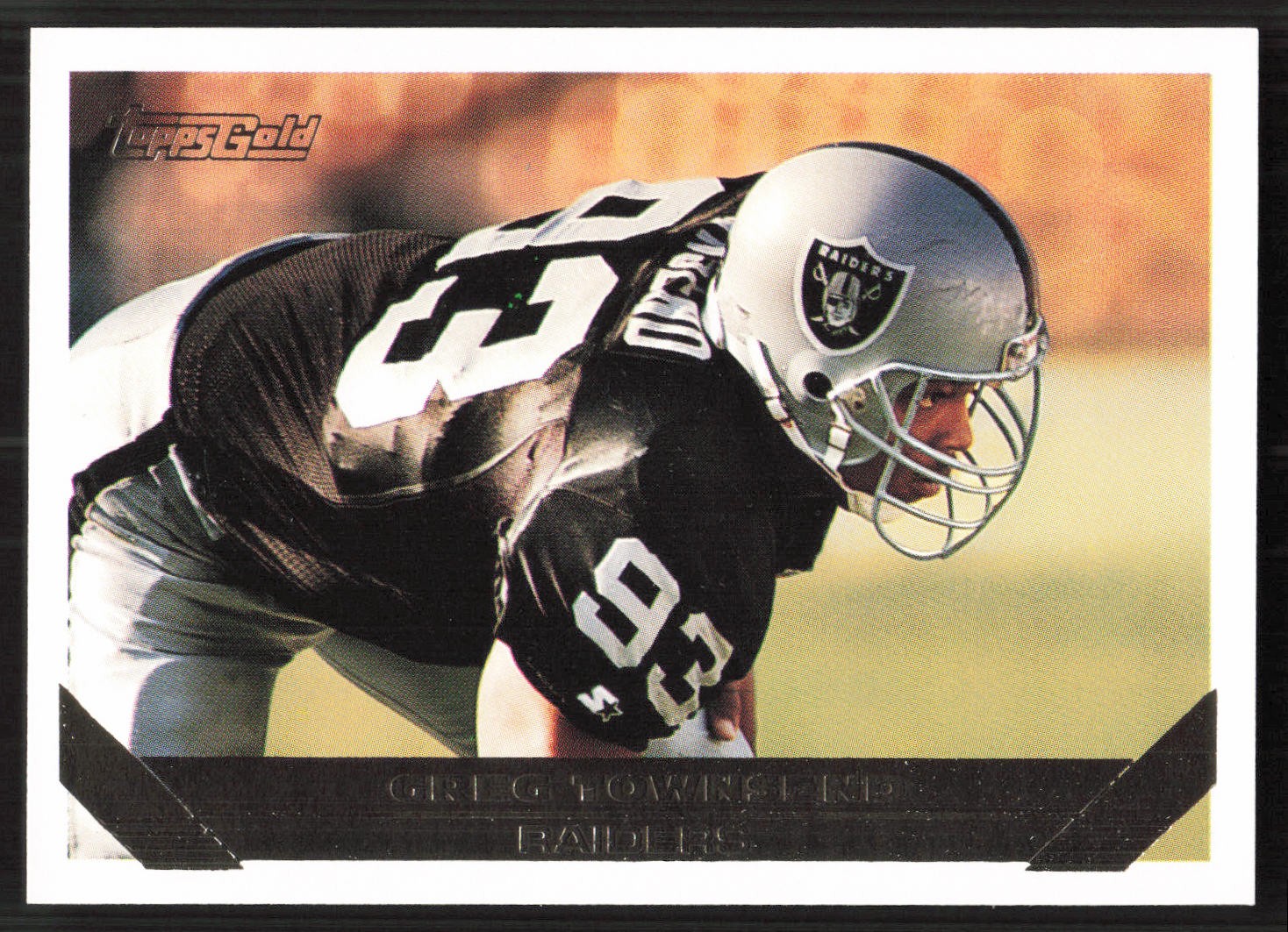 Greg Townsend, 1993 Topps, #70, Los Angeles Raiders, Gold