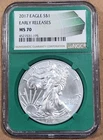 2017 American Silver Eagle MS-70 NGC Green Holder FREE SHIPPING!