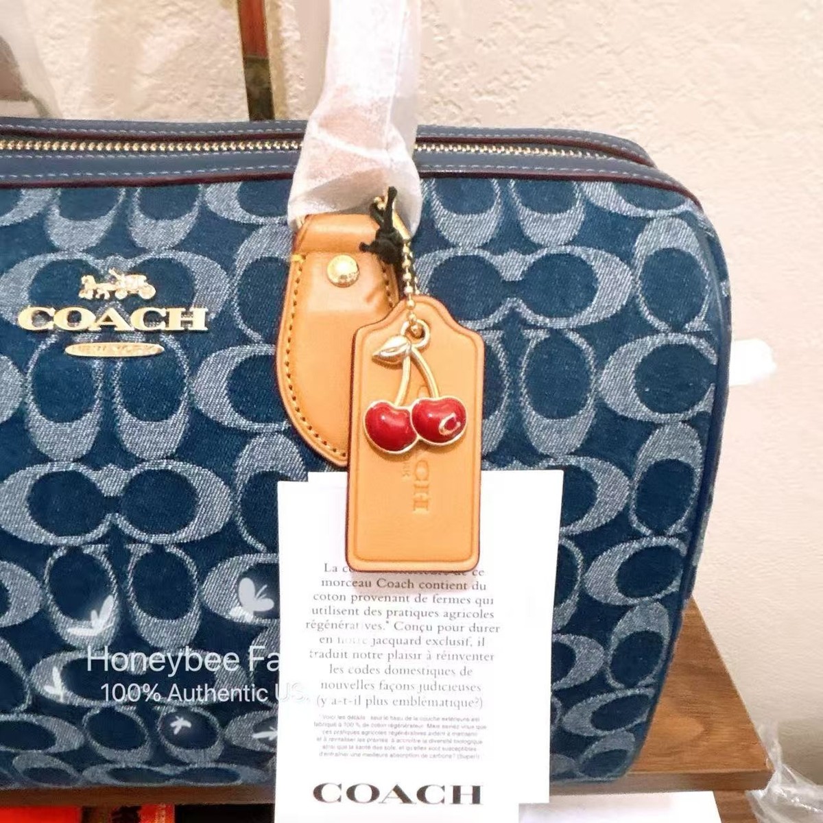 NWT Coach Rowan Large Satchel Bag/Corner Zip Wristlet In Signature