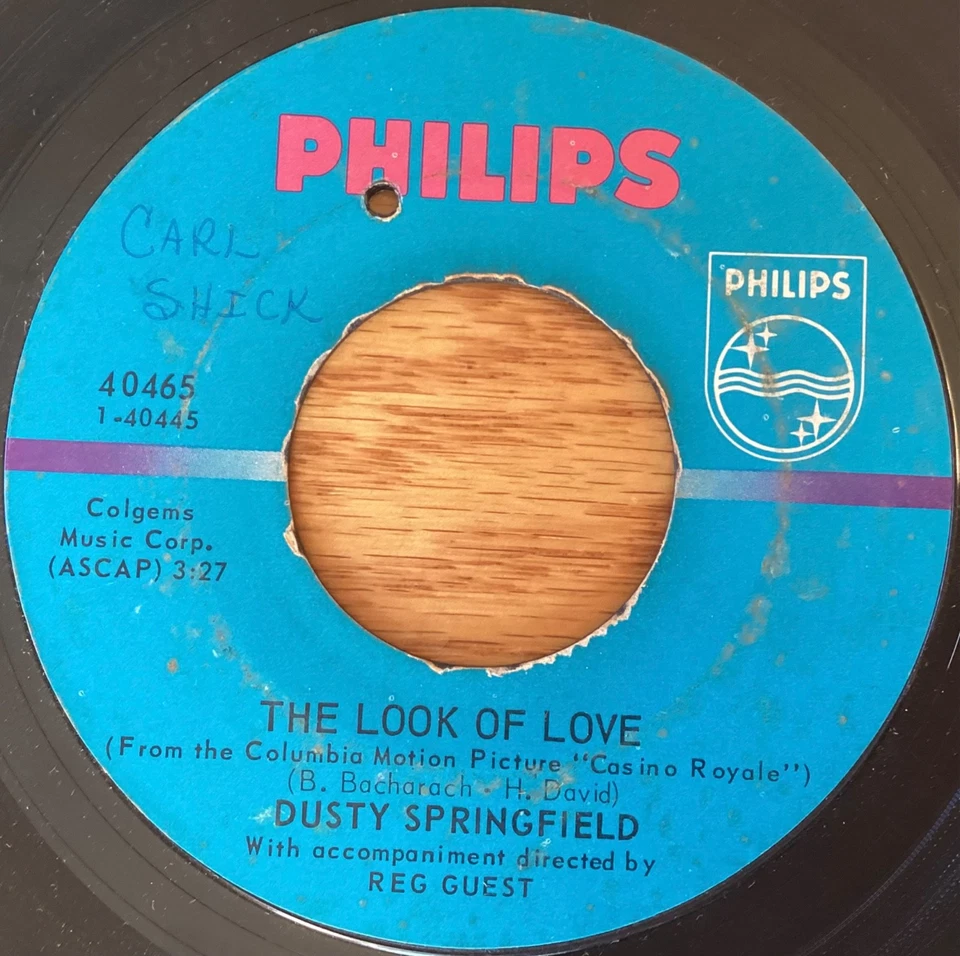 Dusty Springfield “The Look Of Love / Give Me Time (L'Amore Se Ne Va)” 7" 45 rpm - Image 2 of 4