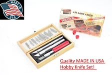 PROEDGE USA Hobby Knife Set 16 piece Razor Blade for Hobby Model Car Cutting 