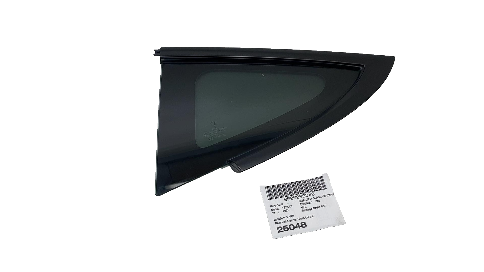 21-23 Tesla Model 3 Left Rear Quarter Glass Window OEM 1514978-00-C