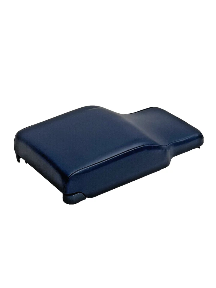 2000-2005 Buick Lesabre Center Console Lid Armrest Leather 12.5" Blue OEM - Image 3 of 4