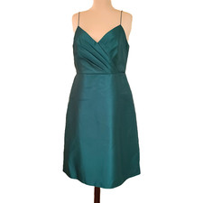 New Alfred Sung D777 Satin Cocktail Dress size 16 Hunter
