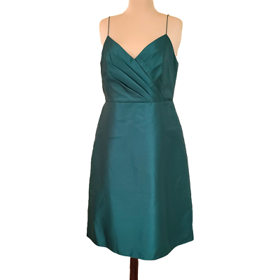 New Alfred Sung D777 Satin Cocktail Dress size 16 Hunter | eBay