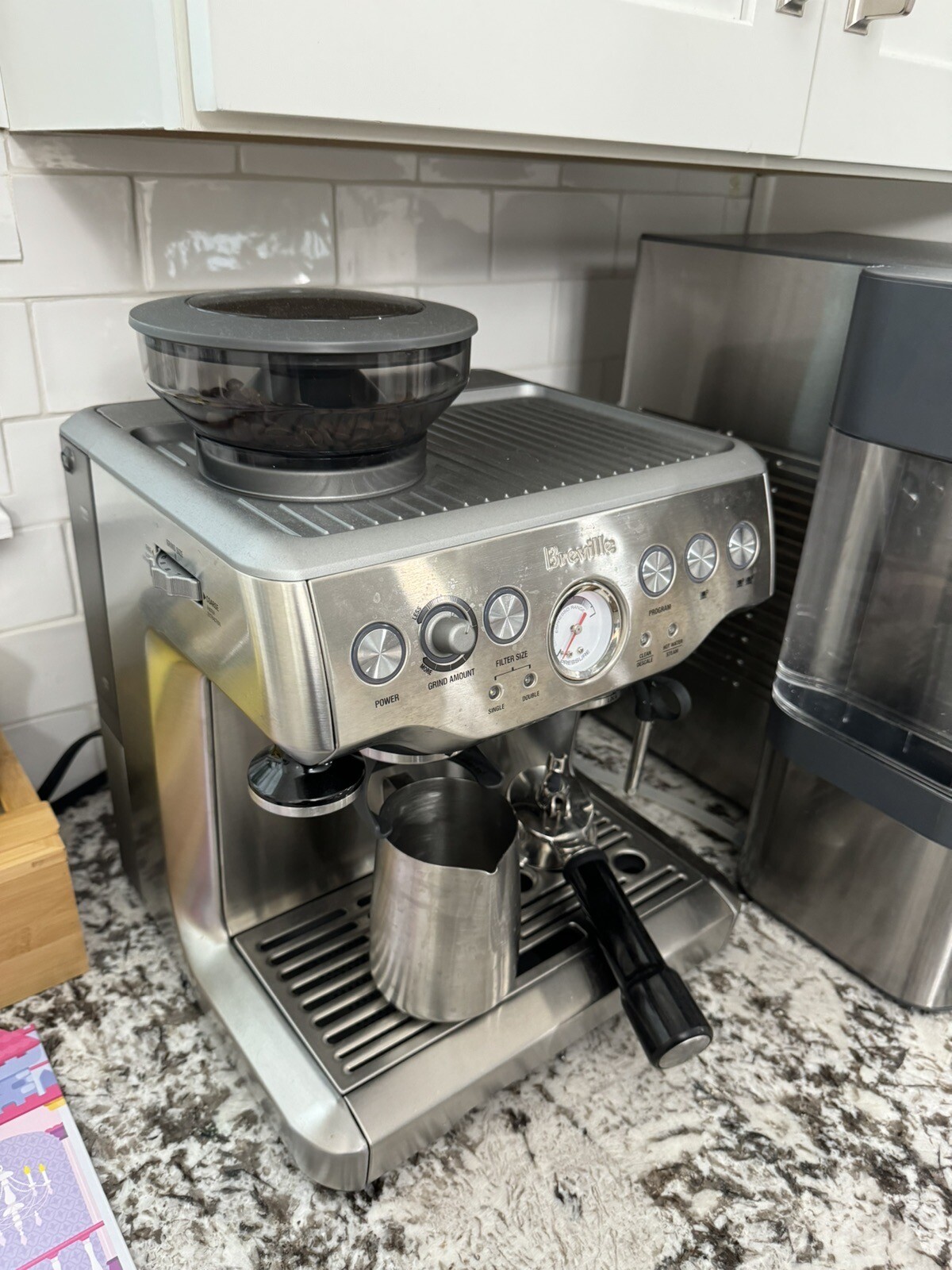 Breville the Barista Express Espresso Machine Brushed Stainless Steel 636156026184 eBay