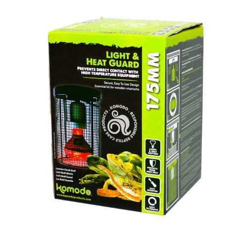 Komodo Lamp Heat Guard Safety Cage for Ceramic Basking Light Bulb Vivarium Lamps