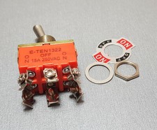 E-TEN1322 15A 250V AC 6PIN DPDT ON-OFF-ON 12mm Toggle Switch 1PCS