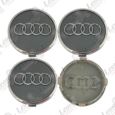 Coprimozzo Originale Audi - Nero Lucido Con Anello Cromato, Diametro 6.8cm - Foto 6