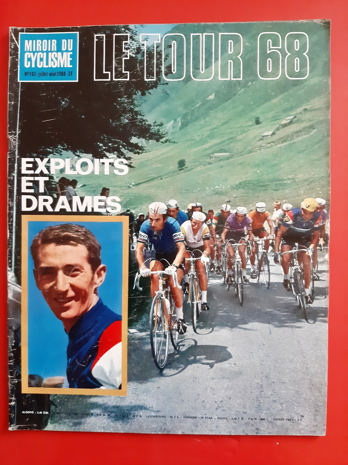 Tour de France - Miroir du Cyclisme. Cycling route poster map